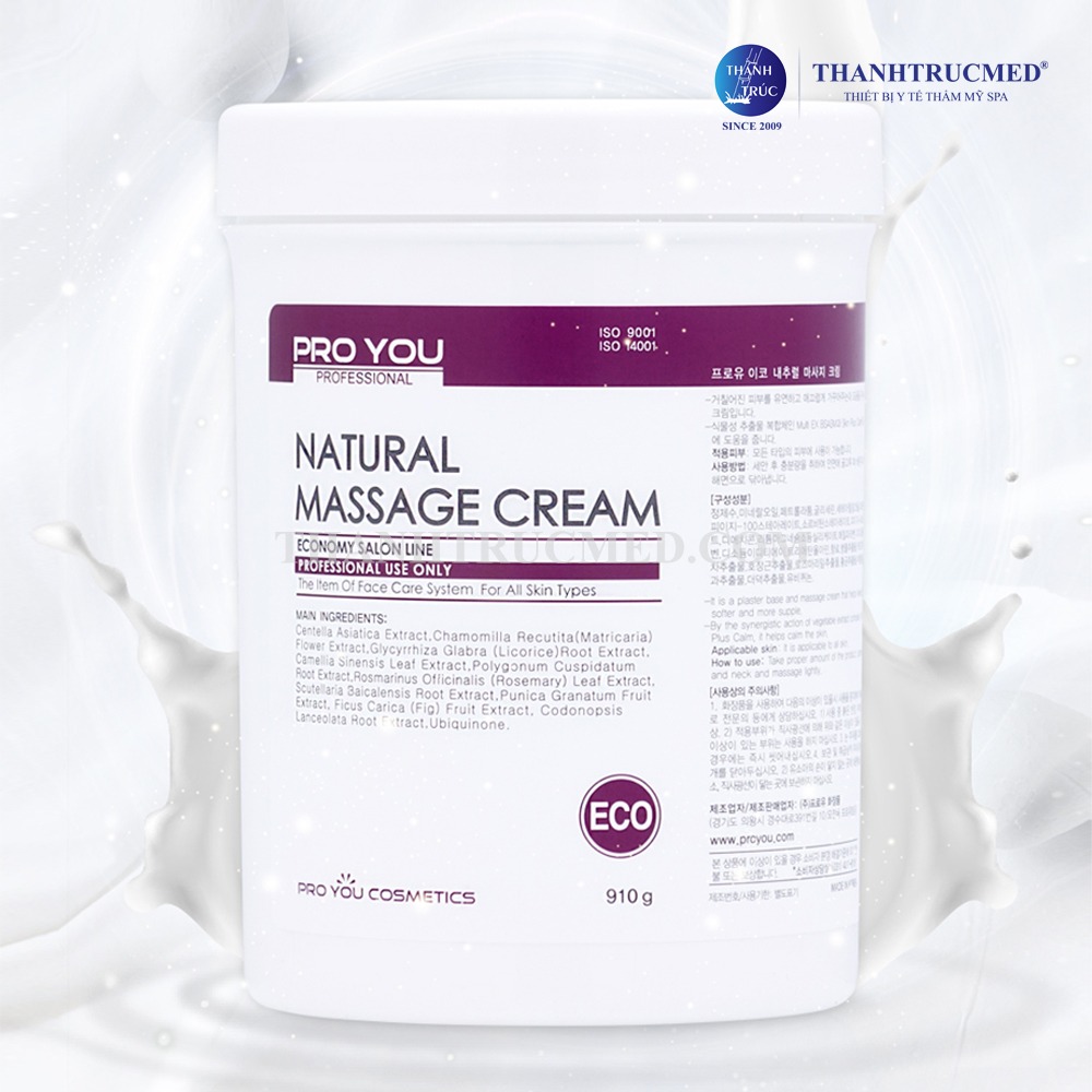 Eco Natural Massage Cream PROYOU - Kem massage chuyên dụng cho liệu trình chăm sóc da