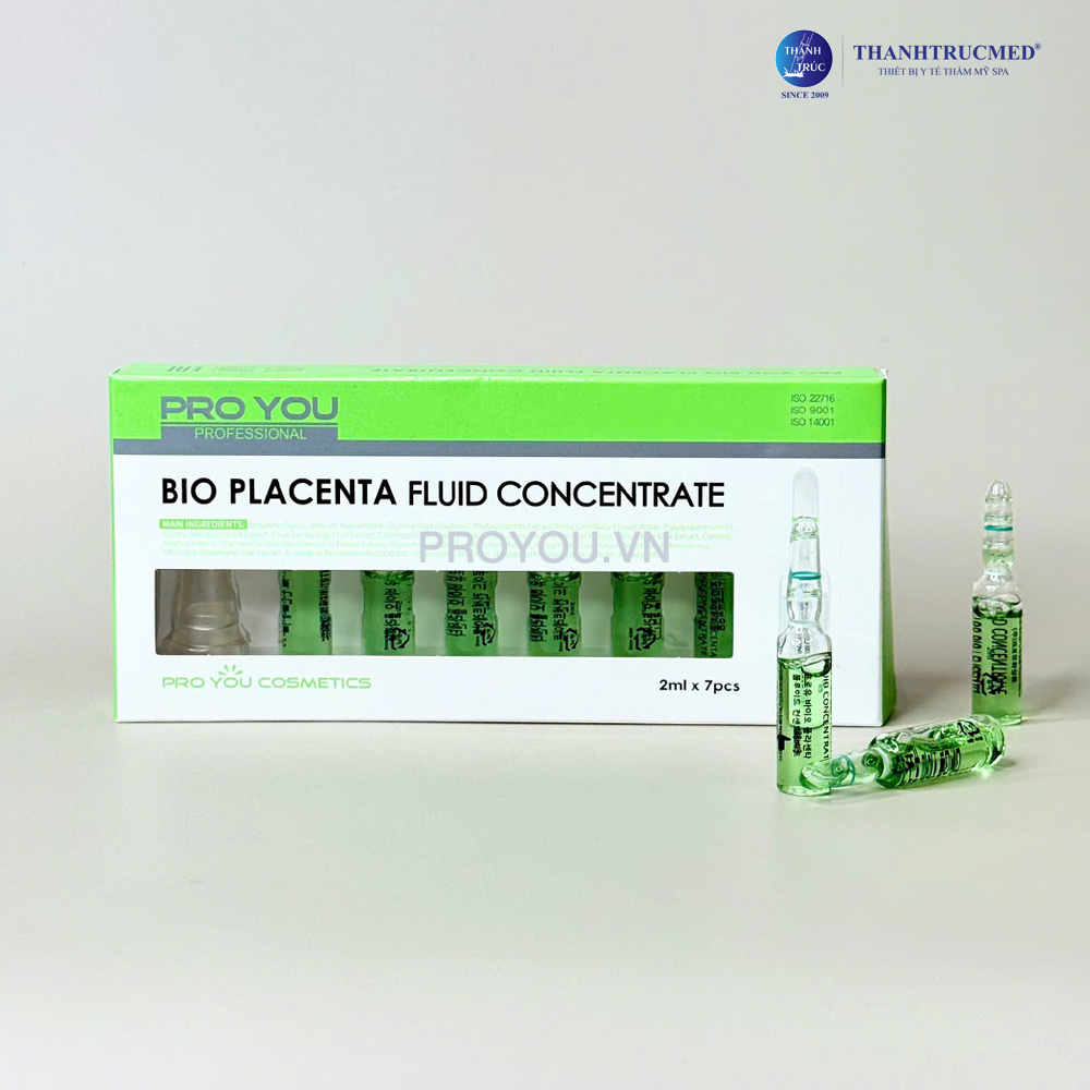 Bio Placenta Fluid Concentrate PROYOU - Tinh chất nhau thai hinh học phục hồi & trị mụn chuyên sâu