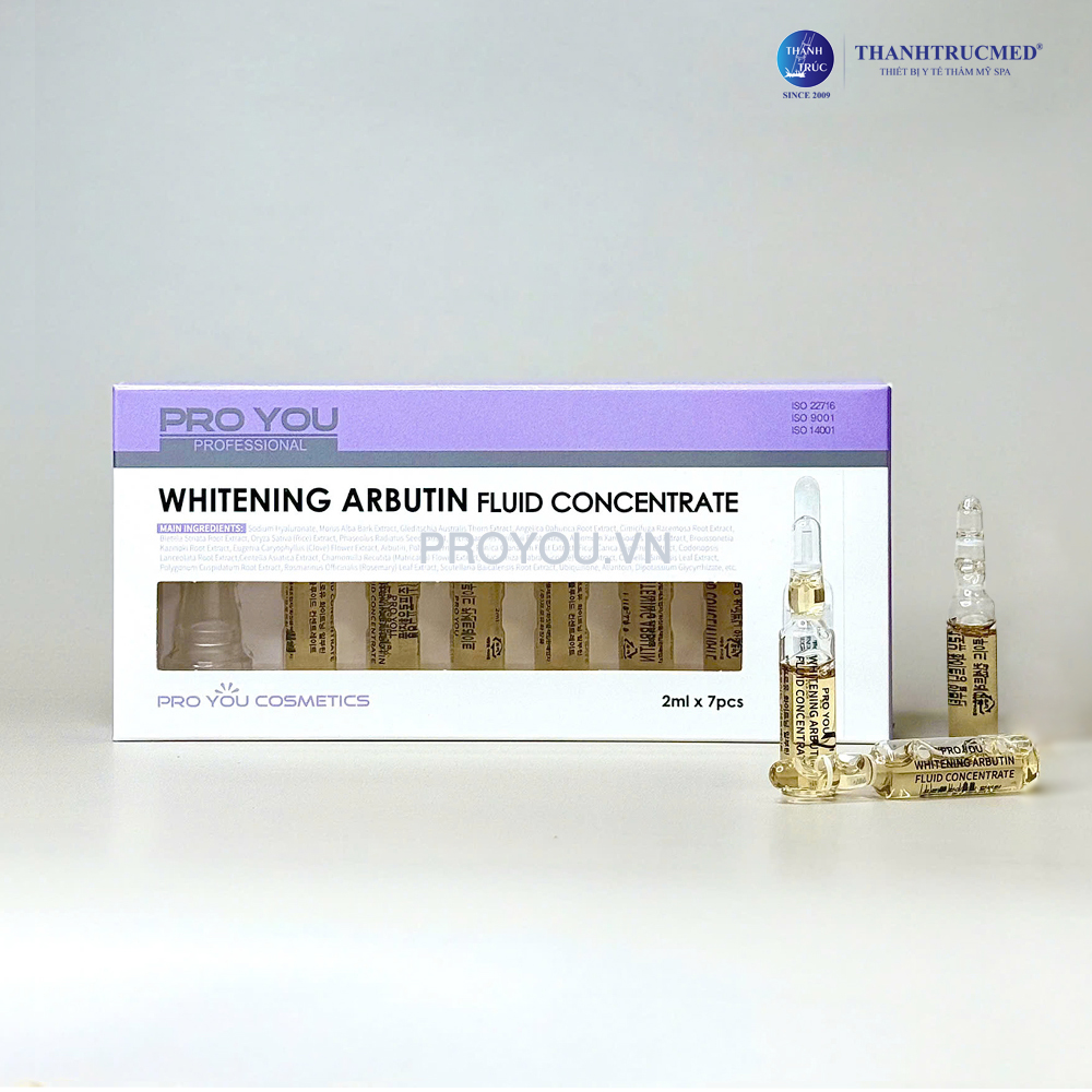 Whitening Arbutin Fluid Concentrate PROYOU - Ampoule làm trắng & mờ nám chuyên sâu